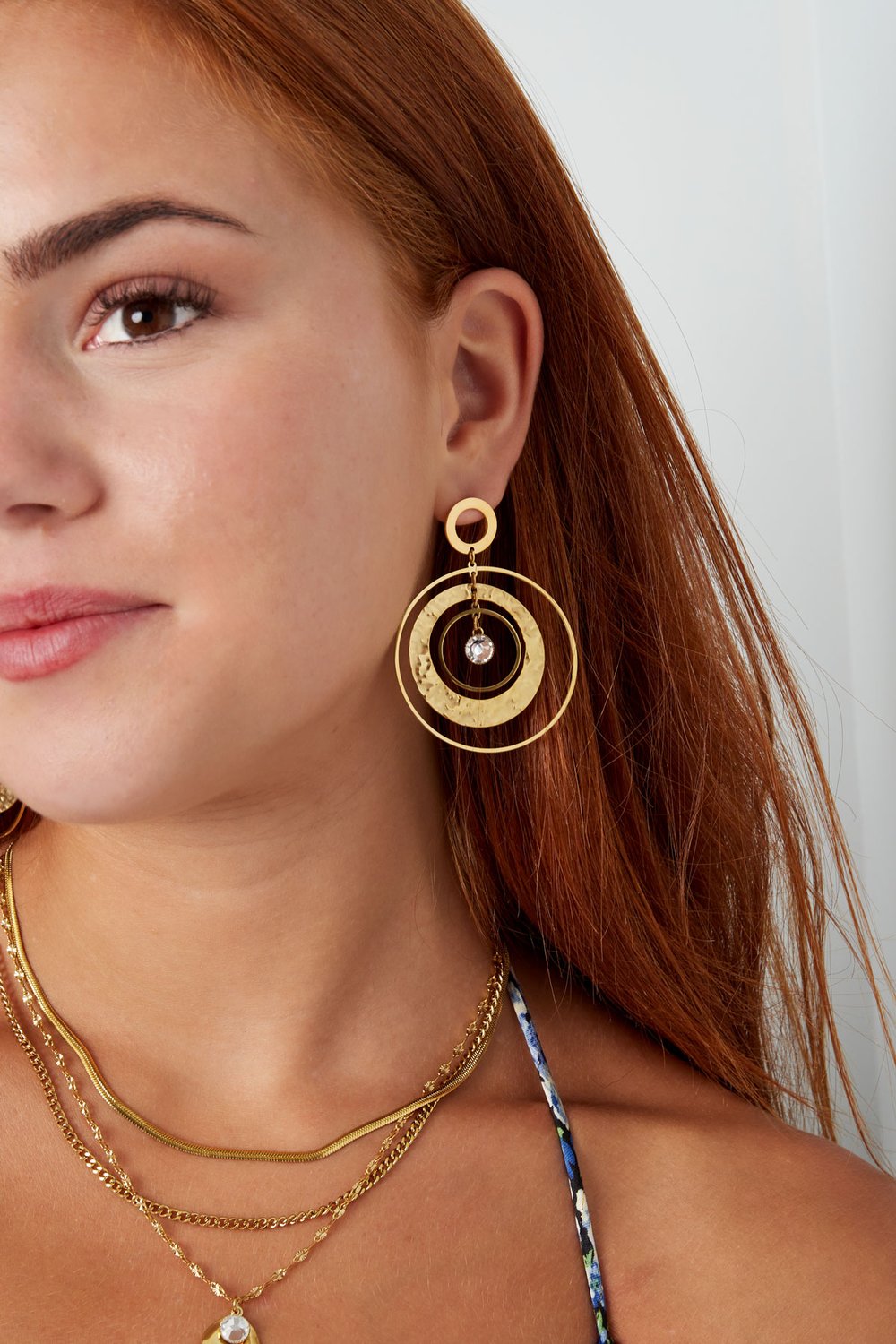 Earrings dream catcher with stone - Silver Color color h5Picture3